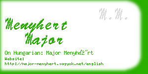 menyhert major business card